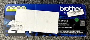 Brother TN-221BK Black Standard Yield Toner Cartridge Sealed Damaged Box - Picture 1 of 1