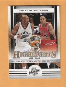 Scottie Pippen Karl Malone 2009-10 Panini Season Update Chicago Bulls Jazz 7C - Picture 1 of 2