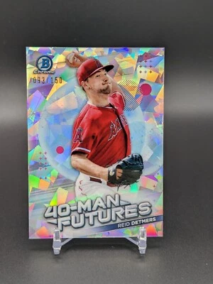 Reid Detmers 2021 Bowman Chrome 40-Man Futures Atomic Refractor #'d 93/150 - Image 1 of 2