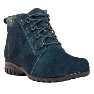 NEW NIB Womens Propet Delaney Lace Up Ankle Boots Navy Blue 8.5W 8.5 WFV002SNAV - Picture 1 of 9
