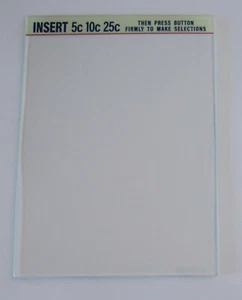 Wurlitzer 3020 Wallbox INSERTO 5c 10c 25c Cubierta Vidrio o Wurlitzer 4820 - Imagen 1 de 3