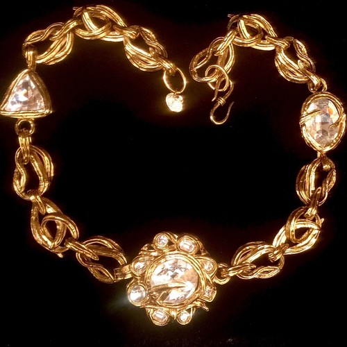 SAINT LAURENT (YSL) Collana ad intreccio vintage firmata ""Saint laurent rive gauche"" di R.GOOSSENS