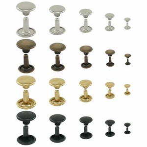 Hohlnieten Doppelkopf Stahl, Nieten für Leder Taschen Doppelnieten Ziernieten