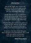 A3/A4 SIZE - INVICTUS Inspirational Motivational Poem Quote Art Poster  # 33