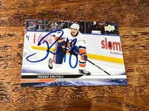 Pierre Engvall IP Signed 2024-25 Upper Deck Card New York Islanders Autographed - Picture 1 of 2