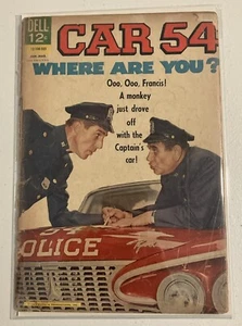 Coche 54 #4 Dell Comics 1962 Edad de Plata programa de televisión foto cubierta clásica BAJA CALIDAD - Imagen 1 de 13