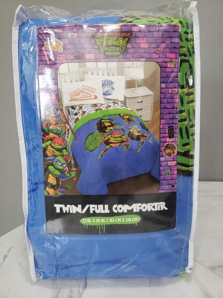 NUEVO Edredón Completo Doble Reversible Tortugas Ninja Adolescentes Mutantes TMNT Ropa de Cama Foto 1 de 4