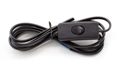 2.5m 250cm Lamp power cord with switch repair cable DIY 0.75mm 2 core - Image 1 of 4