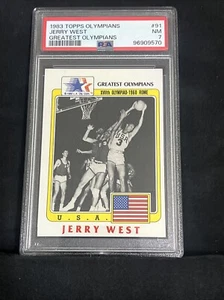 Jerry West 1983 Topps Olympians LA Lakers HOF Graded PSA 7 NM 🏀 - Picture 1 of 3