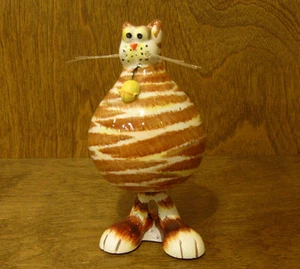ANIMAL ANTICS #4829-4 Brn/W CAT BOBBLE BODY 5" NEW From Retail Store by RANGER - Picture 1 of 1