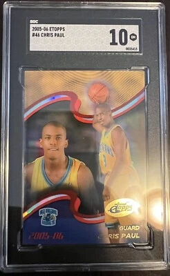 CHRIS PAUL Suns 2005 eTopps only 2000 made rookie SGC 10 GEM Mint RC - Image 1 of 2