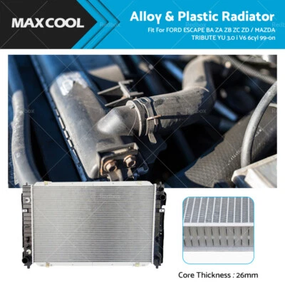 RADIATOR FITS FORD ESCAPE BA ZA ZB ZC ZD / MAZDA TRIBUTE YU 3.0 i V6 6cyl 99-on - image 1 of 4