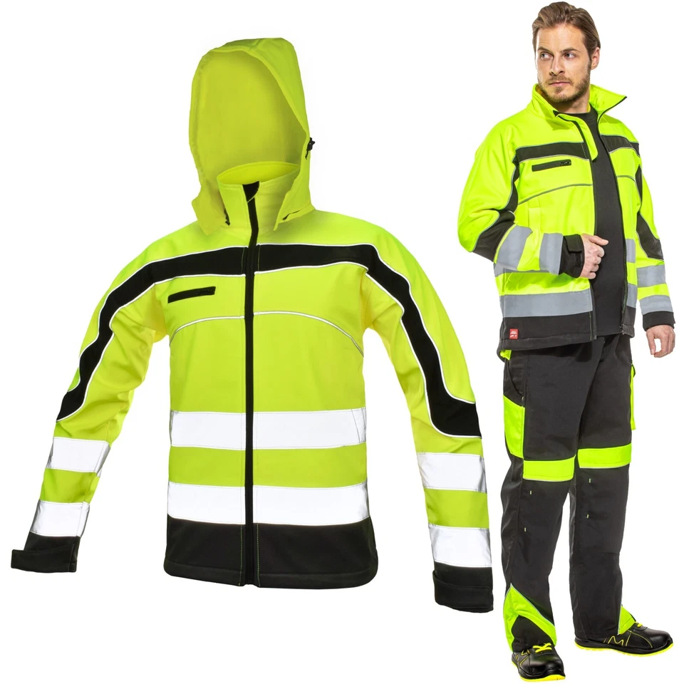 Softshelljacke Softshell Arbeitsjacke Jacke Berufsjacke Gelb Neon Gr. M - XXXL - Bild 1 von 3