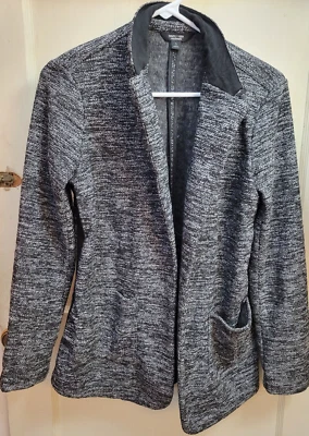 Blazer Simply Vera Wang para mujer negro y gris talla pequeña Foto 1 de 3