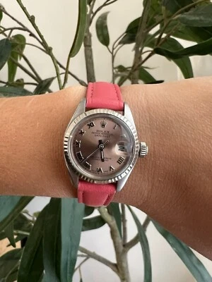 Ladies Rolex Oyster Perpetual Datejust Watch 26mm Ice Pink Roman Numeral - Image 1 of 4