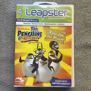 Leap Frog Leapster & Leapster 2 Dreamworks The Penguins Of Madagascar Pre-K - 1 - Picture 1 of 8
