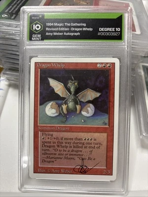 1994 MTG 10 dragon Whelp signed Amy Weber revised edition - Image 1 of 4