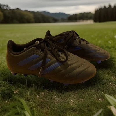 Boys Adidas Black/Blue Soccer Cleats, Size 12 - Image 1 of 4