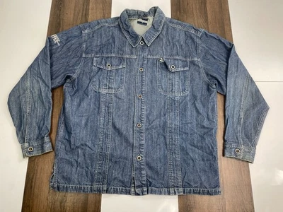 Enyce Denim Para Hombres 2XL Azul Jean Chaqueta Abrigo Bolsillos Botón Delantero Foto 1 de 4
