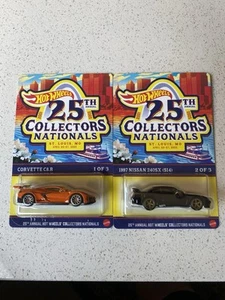 2025 Hot Wheels 25th Nationals St. Louis, MO Convention Corvette Nissan PAIR - Picture 1 of 7