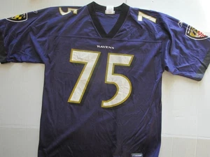 Baltimore Ravens Jersey Mens Medium Purple NFL Football Jonathan Ogden 75 Reebok - Picture 1 of 7