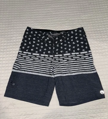 Bañador para hombre Ocean Current 36 negro estrellas rayas bandera Foto 1 de 4