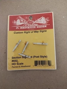 JL Innovative Design HO-Scale Section Sign Set (Post Style) #832 - Picture 1 of 1