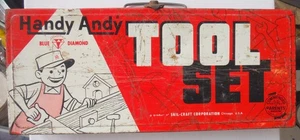 Práctica caja de herramientas infantil Andy vintage con algunas herramientas D7512 - Imagen 1 de 4