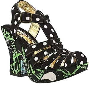 Irregular Choice Panda 🐼 Orient Wedge Shoes Or Bag Seperate🎒 Rare - Picture 1 of 14