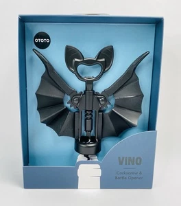 OTOTO Vino Spooky Bat Wine Opener Wine Beer Opener Corkscrew & Bottle Opener New - Picture 1 of 9