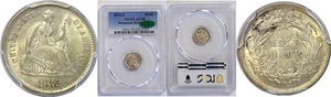 1872-S H10C Seated Liberty Half Dime PCGS AU-58 CAC - Picture 1 of 3