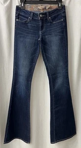 Jeans Paige Denim Bell Canyon vita bassa svasati blu taglia 25x32 - Foto 1 di 14