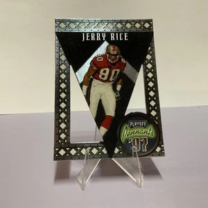 DIE CUT 🏈 1997 Colgantes Playoff Jerry Rice 7 * 49ers - Púrpura - Imagen 1 de 2