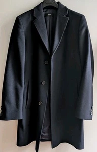 hugo boss cashmere wool coat Dark Navy Large - Picture 1 of 5