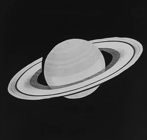 Magische Laternenfolie DER PLANET SATURN 1888 VIKTORIANISCHE ASTRONOMIE - Bild 1 von 5