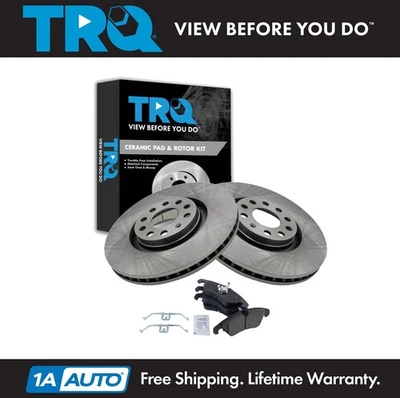 TRQ 前刹车片和转子套件制动转子适用于 2009 奥迪 A4 A4 Quattro — 第 1/4 张图片