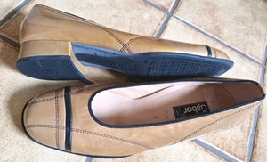Gabor Gr. 40 7 goldene Lackschuhe m. schwarzen Streifen Slipper -neuw.-s Bilder - Bild 1 von 6