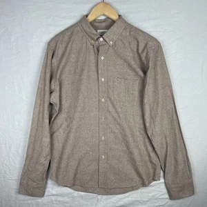 General Quarters Hemd Herren Large Braun Oxford Button Down Langarm Hergestellt in den USA - Bild 1 von 12