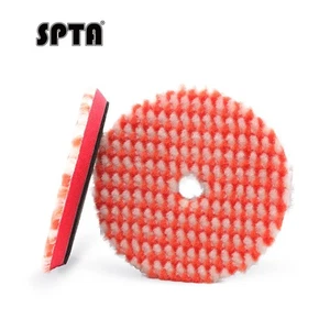 SPTA 1Pc 3/5/6 inch T140 Orange White Heavy Cut Wool Polishing Pad for Polisher - Picture 1 of 10