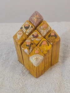2009 ENESCO Pillar Of Heaven Nativity w/Bible Verses By Kim Lawrence 9 Pc Set - Picture 1 of 4