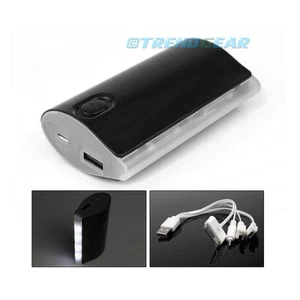 5200MAH PORTABLE BATTERY CHARGER USB BLACK NOKIA LUMIA 920 1020 HTC ONE Z10 Q10 - Photo 1 sur 1