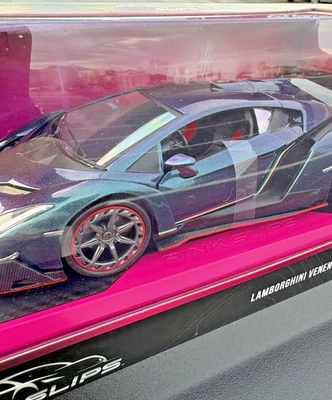 1/24 Jada розовый скольжения Lamborghini Veneno металлический синий новый/запечатанный  - Изображение 1 из 4