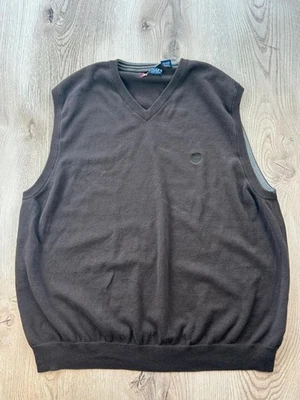 Men’s xl brown vintage chaps Ralph Lauren knitted sleeveless jumper sweater - Image 1 of 4