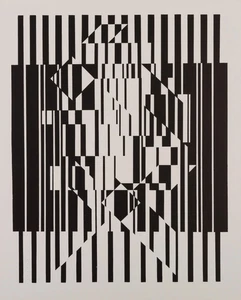 Victor VASARELY : CALCIS - Estampe offset 1973 - Imagen 1 de 5