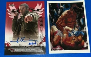 Cristiano Marcello Auto Card 2010 Leaf MMA & Kevin Jordan ACEO Art MMA Lot ufc - Picture 1 of 2