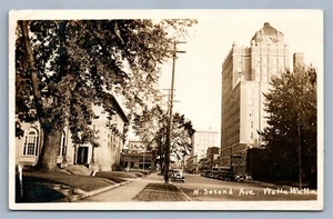 WALLA WALLA WA NORTH 2nd AVEUE 1943 VINTAGE ECHTFOTO POSTKARTE RPPC - Bild 1 von 2