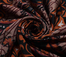 Sushila Vintage Indian Scrap Saree Blend Silk Printed Paisley Sari 5 YD Fabric