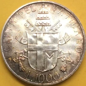 1000 Lire 1986 Vatican Jhon Paul II silver - Picture 1 of 7