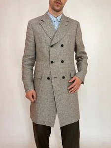 SUITSUPPLY Linen Coat double breasted Mens size 44L - Picture 1 of 12