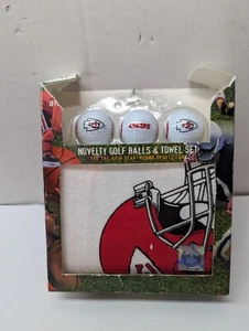 KC Chiefs Football NFL Golf Towel and 3 Regulation Balls Hook Grommet With Box - Picture 1 of 4